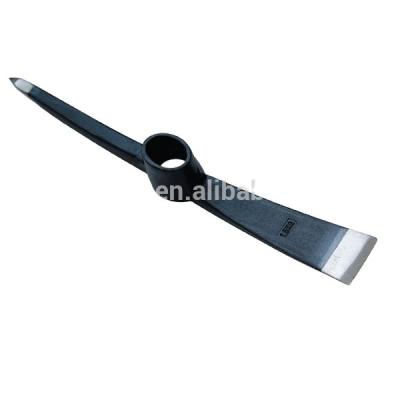 Sturdy Machine Forged Pickaxe for Agriculture Black or Dark Green and Rail Steel
