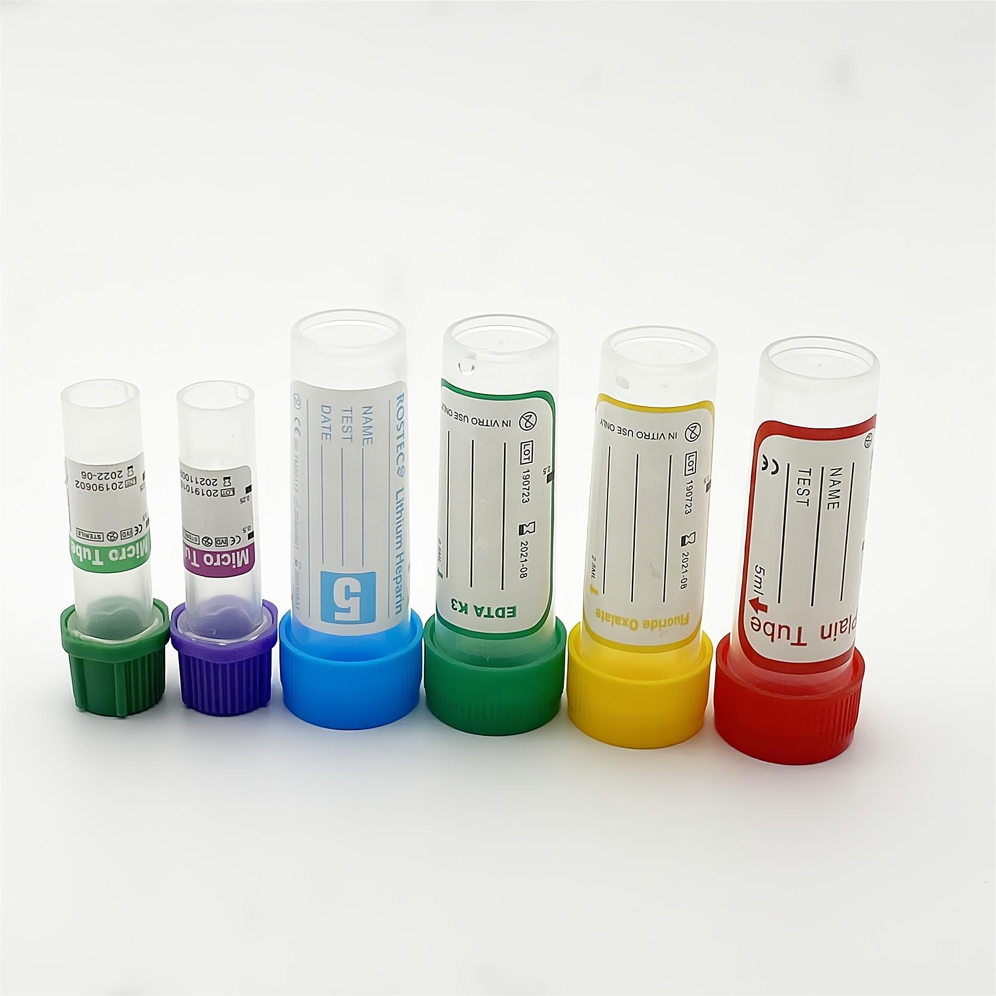 blood collection tube Одноразовая медицинская вакуумная пробирка для сбора крови CE ISO
