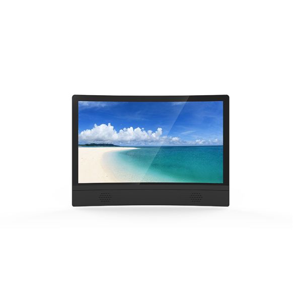 23.6-inch curved LCD monitor, wall-mounted commercial digital signage, electronic menu screen for catering, fitness interactive all-in-one machine with Wi-Fi and Android system
