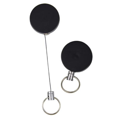 Metal Round Retractable Badge Reel , Heavy Duty Retracting Id Card Reels