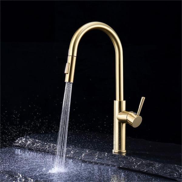 Brass Bathroom Sanitary Ware Water Tap One Handle Pulldown Faucet