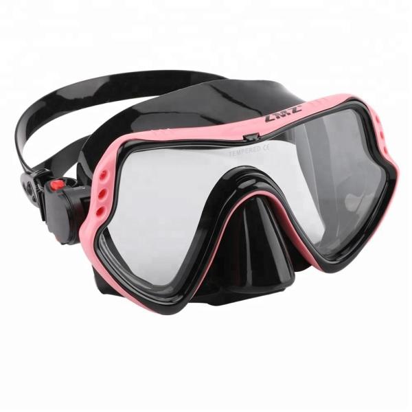 Tempered Glass Lens Scuba Diving Snorkel Mask Set For Youth Adult