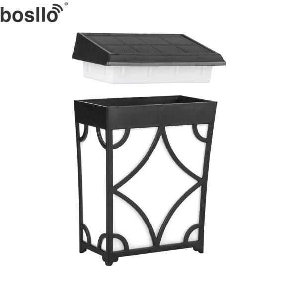 Lâmpadas solares de parede RGB ABS Retro exterior Decorativo à prova d'água