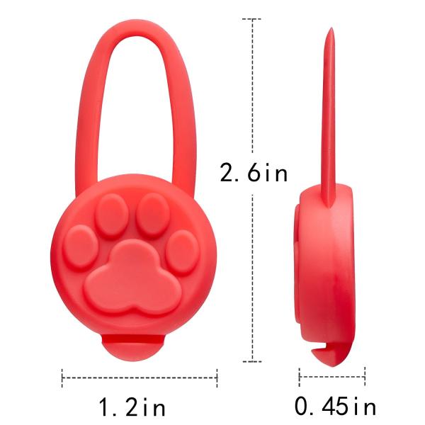 Waterproof Silicon Night Time Dog Collars Batteries Included Long Lasting Ultra Bright