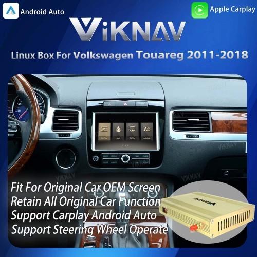 Boîte d'interface Viknav Linux pour le Volkswagen Touareg 2011-2018 avec CarPlay sans fil