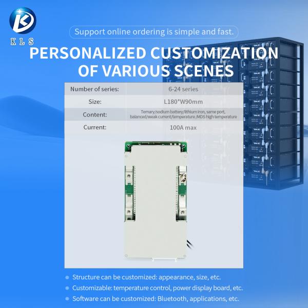 KLS Bms Electric Vehicle Sweepe Tricycle Battery Pack Management System Lifepo4 NCM Li-ion 100A BMS