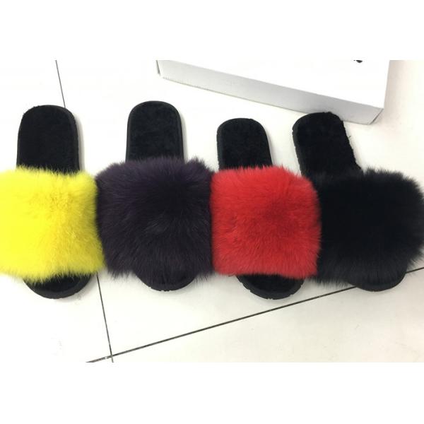 Удобное тапочек дома Фокс длинных волос пушистое резиновое единственное мягкое для женщин