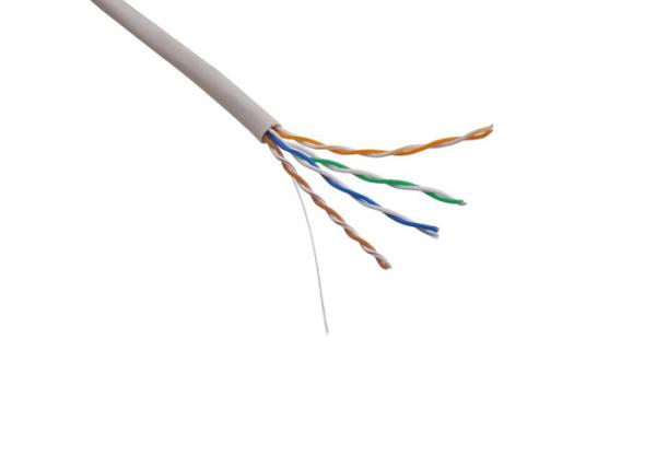 Temporary Lan Cable Bulk Cat5e Cable , CCA Conductor Shielded Cat5e Cable PVC Jacket