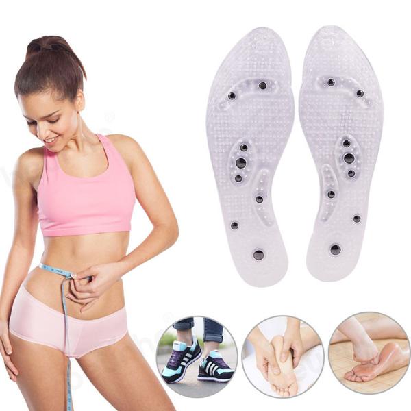 Pain Relief Magnetic Acupressure Insoles , Magnetic Shoe Pads Eliminate Foot Odors
