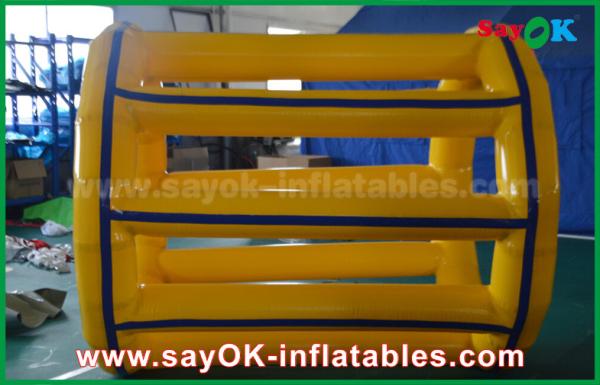 A água inflável rolamento engraçado amarelo/azul brinca brinquedos infláveis da associação para o parque da água