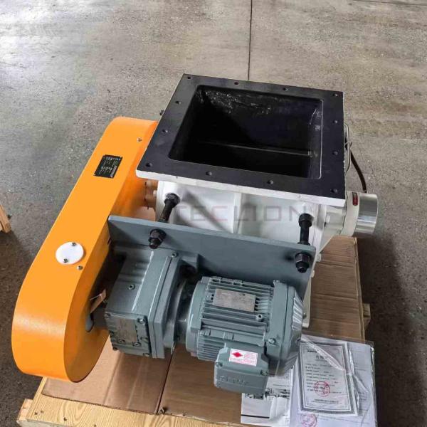 Material de hierro fundido boca cuadrada descarga de eliminación de polvo válvula giratoria