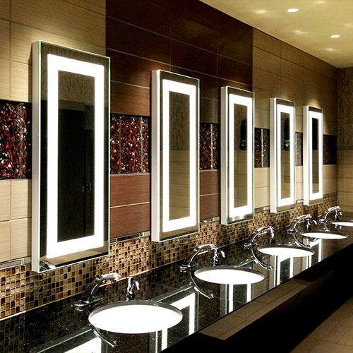 Intelligent Voice Digital Bathroom 43 Inch Magic Mirror Display