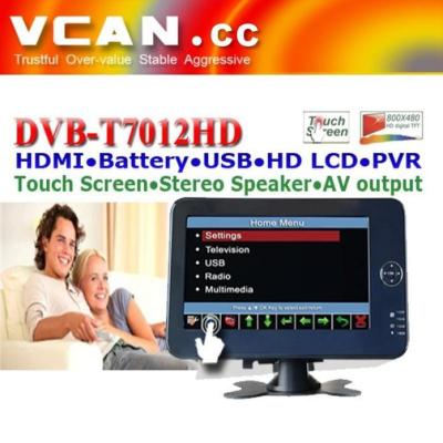 DVB-T7012HD 7 inch Portable handheld HD DVB-T dvb-t TV receive box