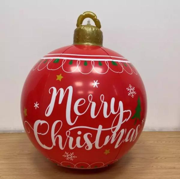 Outdoor Decoration Christmas Inflatable Ball Led Luminous Balloon For Courtyard