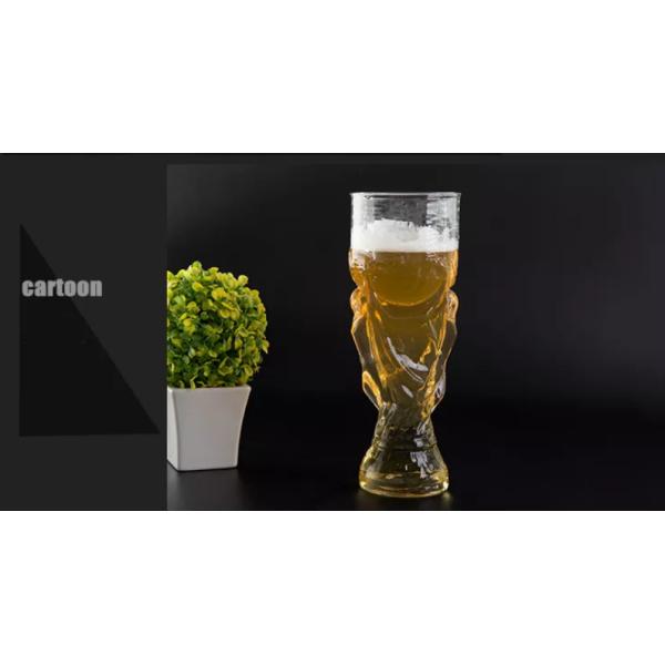 Чашка кристаллического стекла изготовления на заказ устойчивая с формой футбола