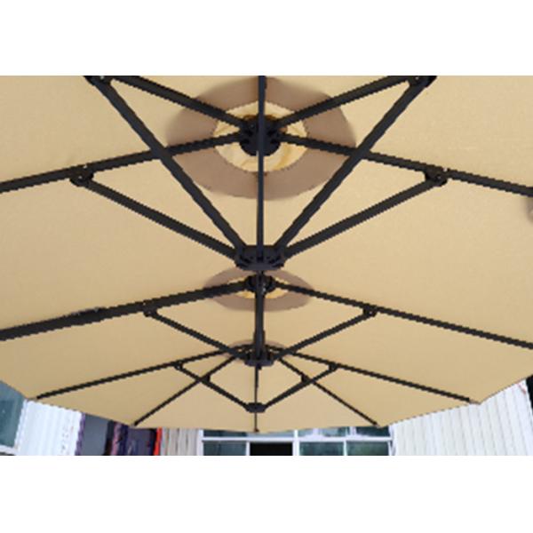Patio Double Sided 4.5x2.65m Outdoor Sun Parasol With Steel Pole