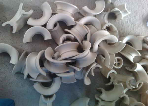 Industrial Alumina Ceramic Random Packing Cascade Rings In Absorbing Tower