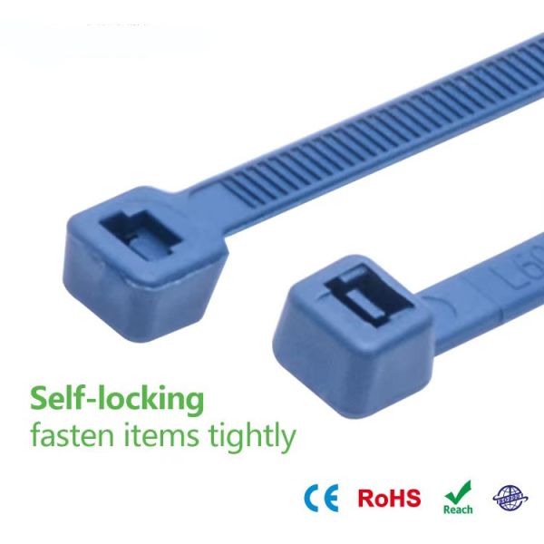 Metal Detectable Nylon Wire Ties 100-370mm Plastic Wire Straps Zip Ties X-ray Inspections Cable Tie