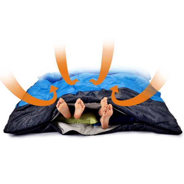 Factory wholesale ultralight outdoor double sleeping bag winter waterproof thermal sleeping bag camping