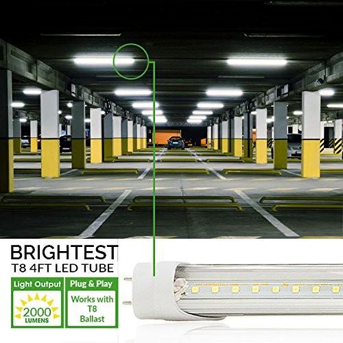 Pure White T8 LED Light Fixtures 18W / AC85-265V 20W T8 Led Fluorescent Tube