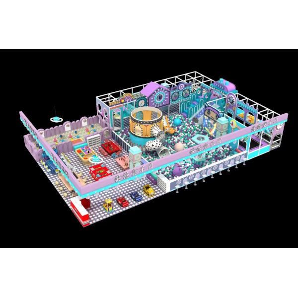 Indoor Play Center with Slide Ball Pit Balls and Customizable Allowable Passenger