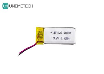 351225 Polymer Li-ion Battery 3.7V 90mAh Rechargeable Ultra Thin Li Polymer Battery
