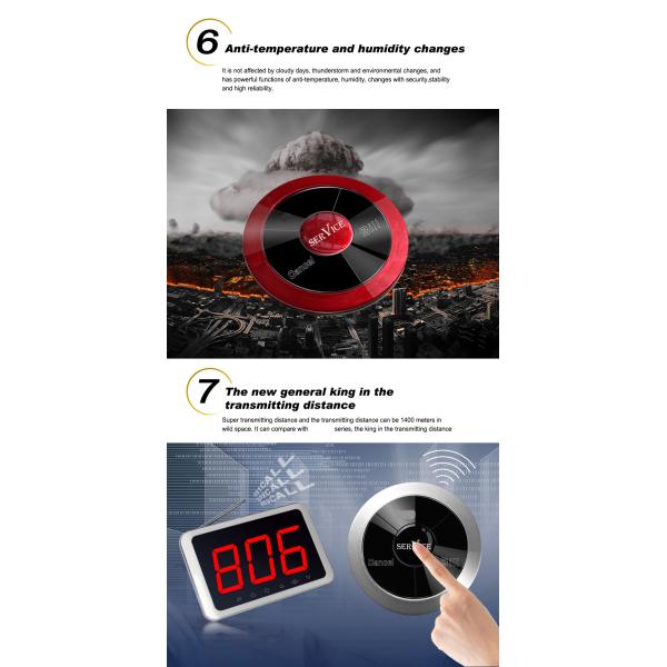 2019 горячая продажа лучшая цена беспроводная пейджерная система полная водонепроницаемая наружная 1-3 клавиши кнопка вызова