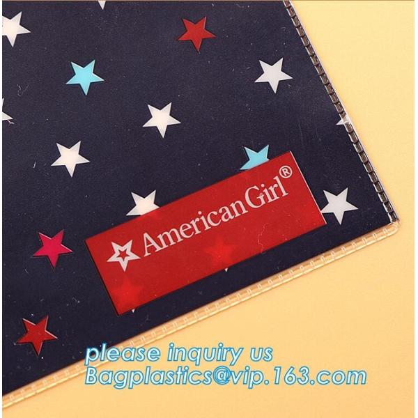 have fashion sense bag,classic cosmetic bag,space utilization,Pvc Document Clear Plastic Snap Button File Bag bagease