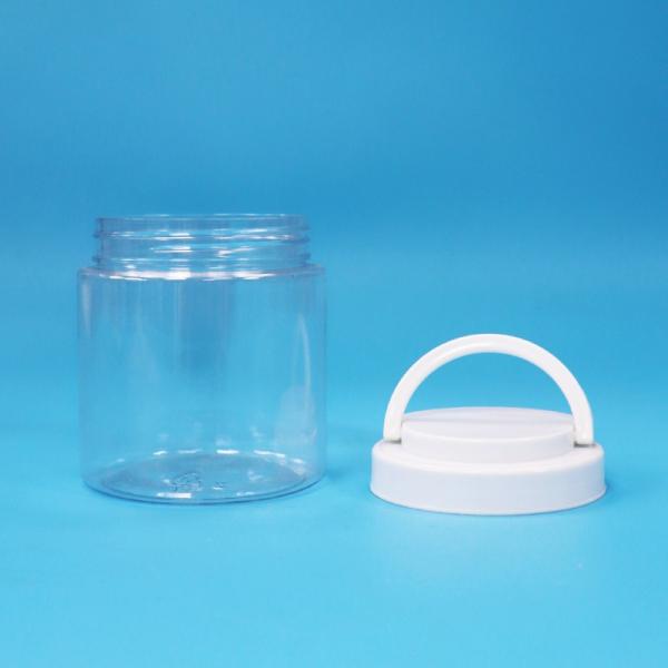Easy Open Transparent Round Baby Food Seeds Nuts Candy Plastic PET Jars Screw Lid