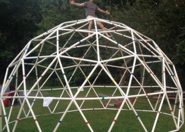 White PVC Tarpaulin Geodesic Dome Tents For Camping / Promotion