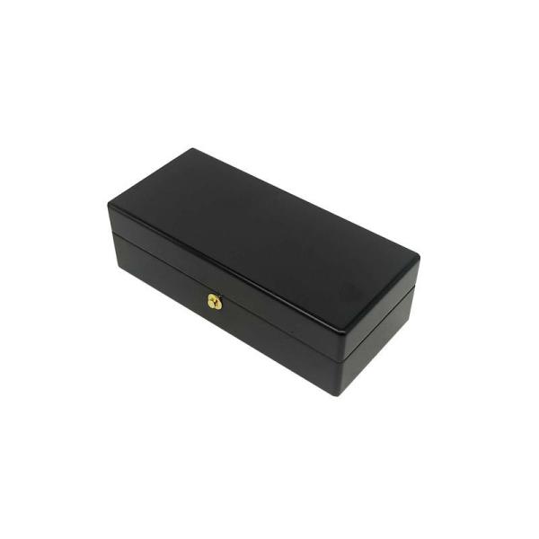 Custom Black Glossy Luxury Pen Display Box Small Pen Case Wood