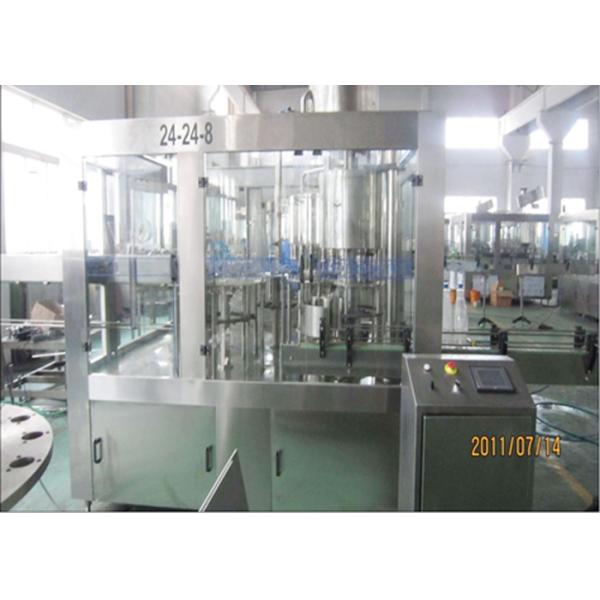 24 Filling Heads Bottled Water Filling Line With High Bottle Washing Efficiency