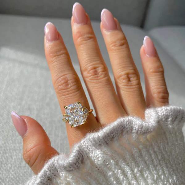 Золотозолотой 18K главный камень CZ Винтажная свадьба 925 серебряный кольцо для девочек