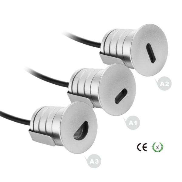 Светодиодный ступенец 1W 95lm Алюминиевый наружный водонепроницаемый 2700-6500K мини-настильный светофор