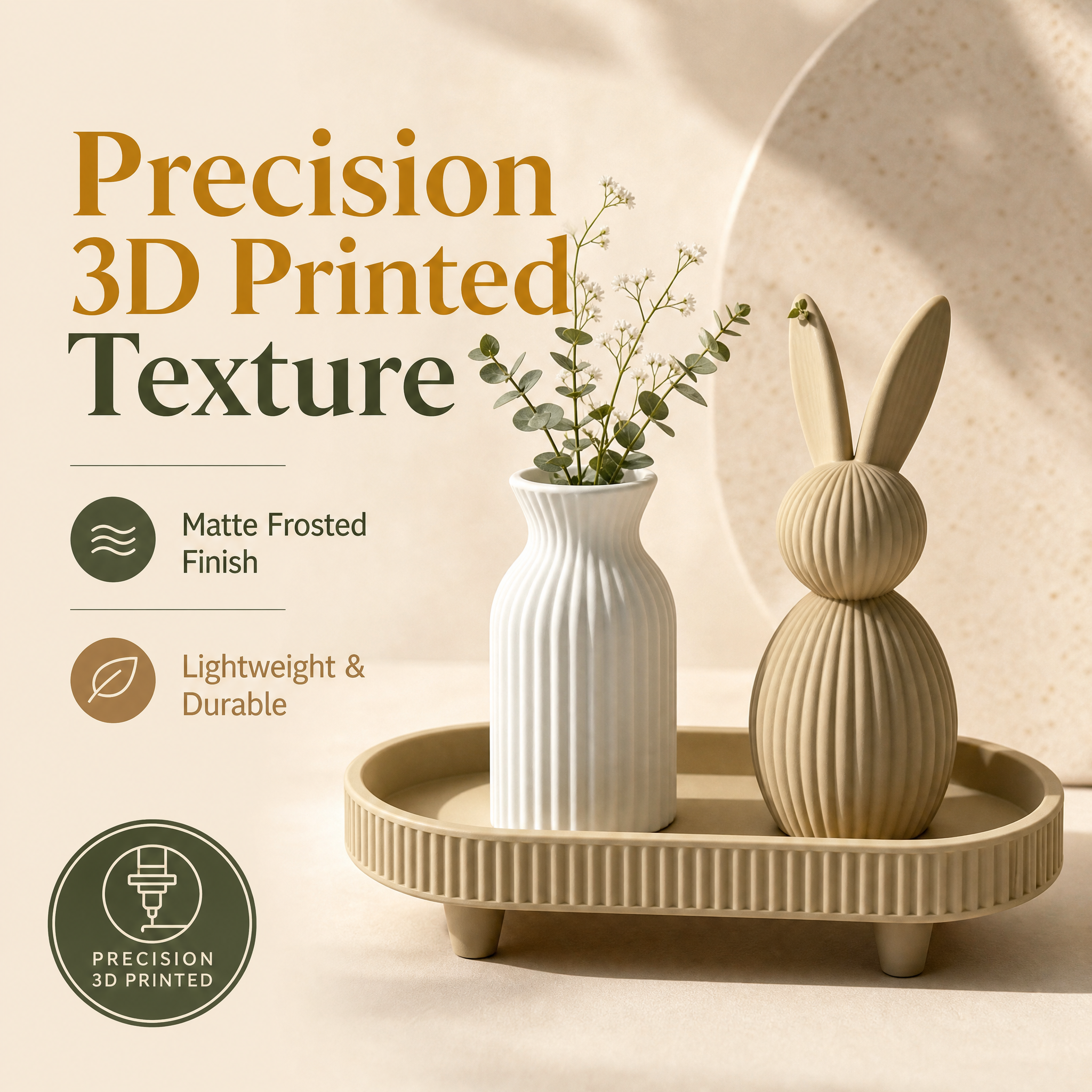 Anti Collision 3d Printed Home Accessories Frosted Bedroom Vase 3d Print