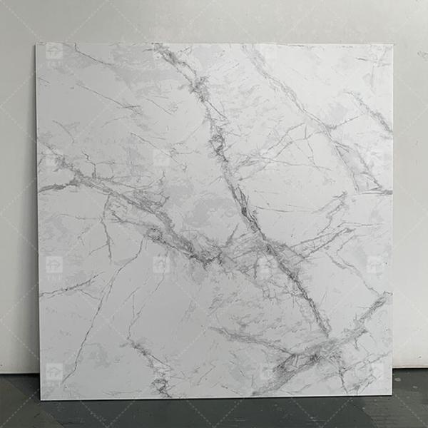 600x600mm White Matt Marble Glazed Ceramic Tiles Washroom Rustic Floor Wall Tiles
