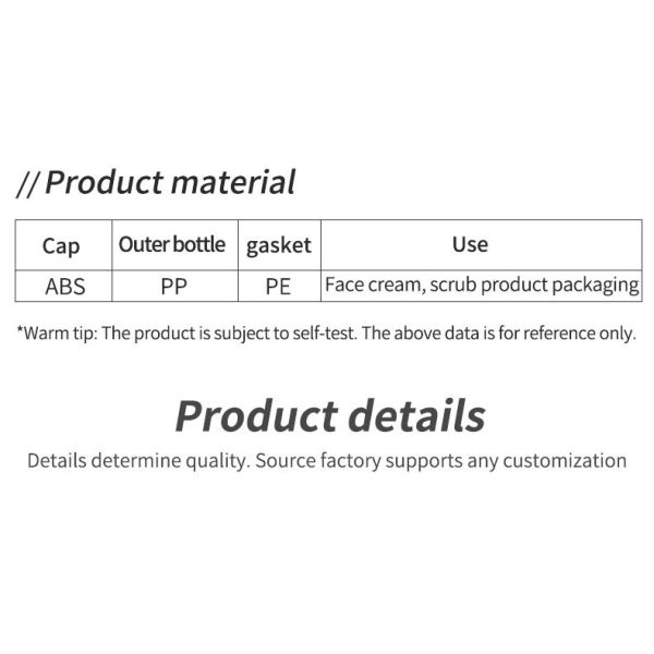 Plastic Injection Body Scrub Jar with Lid Wide-mouth Custom pp Bottle Facial Hair Mask Beauty Parlor High Capacity 80G-300G