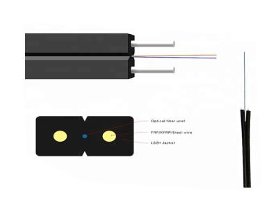 Cabo de remendo de fibra ótica do cabo da gota lisa de FTTH com o conector do SC/APC/UPC