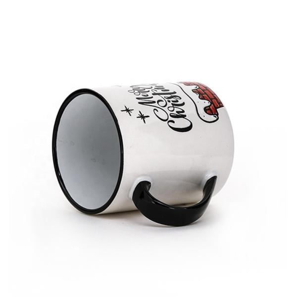 Viaje Blanco de Navidad Cerámica Taza Para la Seda Impresión de pintura a mano a granel de porcelana de Navidad vajilla