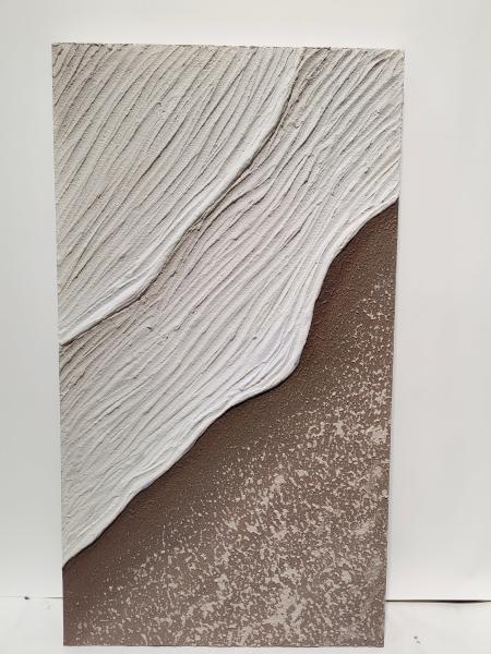 Pintura en relieve 3D creativa Medio aceite pintado a mano Tectura de olas marinas Pintura de arenisca Decoración de hogares modernos Arte artesanal de pared