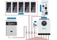 Système solaire relié à une grille solaire hybride de dessus de toit du kit 5000w de système de SUNPOK