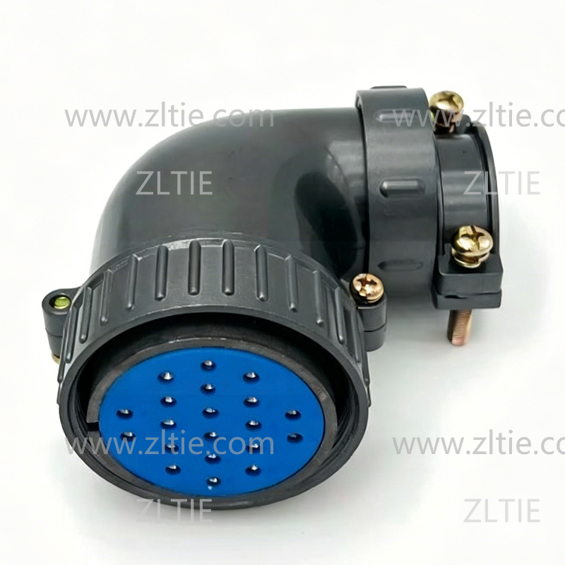 P48 Series 20 Pin Circular Connector Angled Female Cable Plug Unshielded Tail Attachment P48K5S ШР