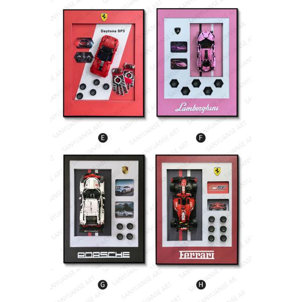 Stylish Home Hanging Display with Electric Still Life Pattern Building Blocks Display