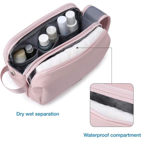 Kit rose Dopp Résistant à l'eau Rasier maquillage cosmétique Sac de voyage personnalisé Pour les femmes
