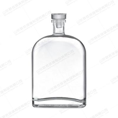 500 ml 16 oz garrafas de vidro de espírito claro com tampas de cortiça e selos