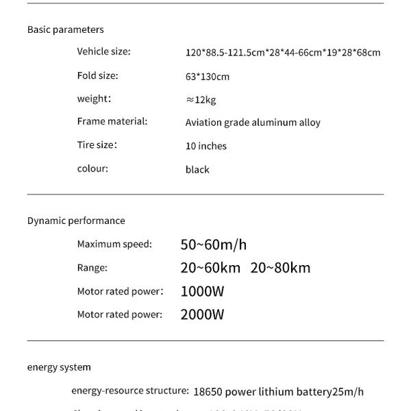 10/11 Inch 48V 60V 1000W 2000W High Power High Speed Cross-Country Electric Scooter