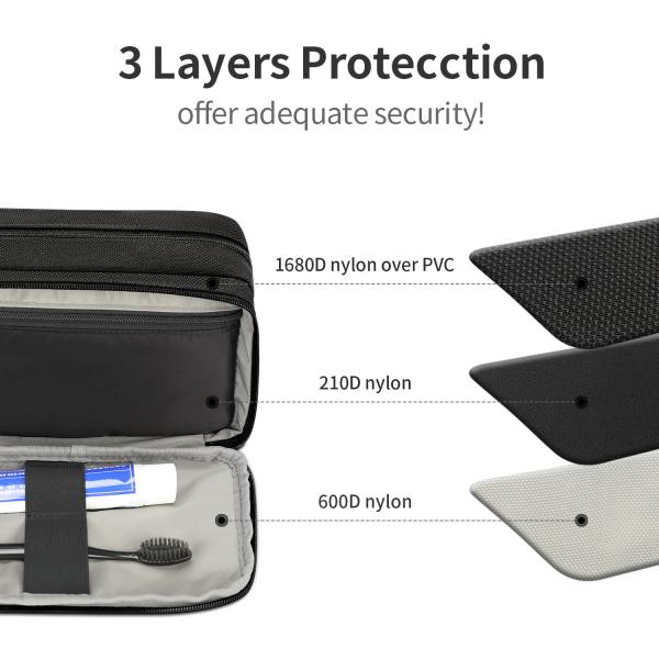 Bolso de higiene personalizado para viajes Bolso Eco-friendly Organizador cosmético colgante 3 capas