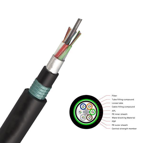 Anti Rodent 48core G.652D Direct Buried Fiber Optic Cable GYTA53