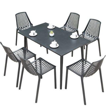 Plastic Garden Furnitures Simple White Leisure Outdoor Dining Chairs UK-GD022