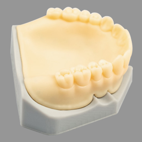 Prueba de dentadura impresa en 3D digital con acabado de superficie lisa